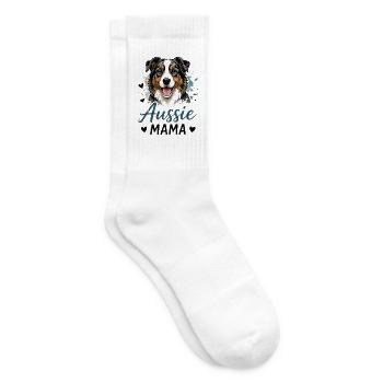 Aussie Mama Hundedesign - Tennissocken - Weiß - Rechts