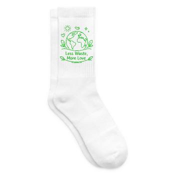 Less waste, more love. - Tennissocken - Weiß - Rechts