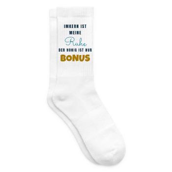 Imker Imkern ist meine Ruhe Honig ist Bonus - Tennissocken - Weiß - Rechts