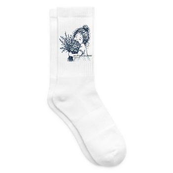 Veganer lieben Blumen - Tennissocken - Weiß - Rechts