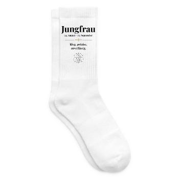 Sternzeichen Jungfrau - Tennissocken - Weiß - Rechts