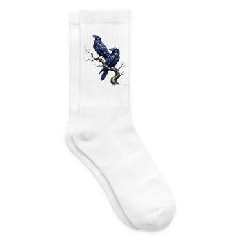 Celtic Ravens Zweig-Design. - Tennissocken - Weiß - Rechts