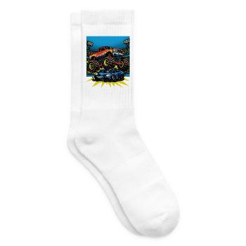 Monstertruck-Show unter Arena-Lichtern - Tennissocken - Weiß - Rechts