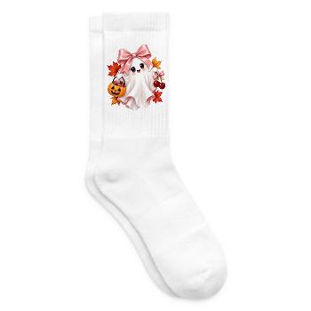 Niedlicher Halloween Geist - Tennissocken - Weiß - Rechts