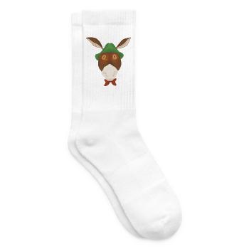 Donkey mit grünem Hut und Brille - Tennissocken - Weiß - Rechts