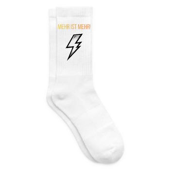 Mehr Ist Mehr – Elektrischer Blitz - Tennissocken - Weiß - Rechts