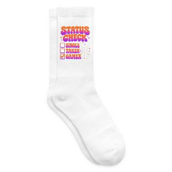 Status Check Gamer Humor für Gaming Fans - Tennissocken - Weiß - Rechts