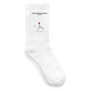 Introvert Laufclub Design - Tennissocken - Weiß - Rechts