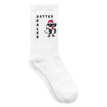 Dotterdealer lustiges Huhn  - Tennissocken - Weiß - Rechts