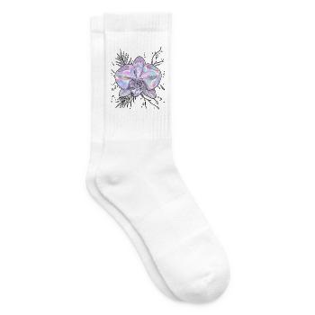 Holografische Dschungel Flora - Tennissocken - Weiß - Rechts