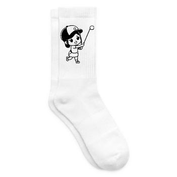 Kleines Golf Mädchen - Tennissocken - Weiß - Rechts