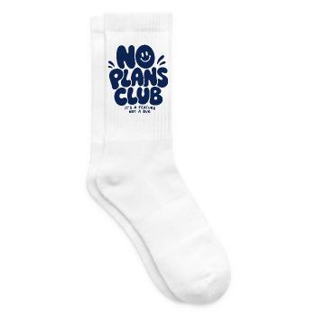 No Plans Club – It's a Feature Not a Bug - Tennissocken - Weiß - Rechts