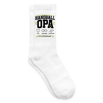 Handball Opa – Hat noch Feldhandball gespielt - Tennissocken - Weiß - Rechts