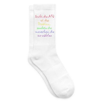 NICHT DIE AFD IST DAS PROBLEM SONDERN DIE WÄHLER - Tennissocken - Weiß - Rechts