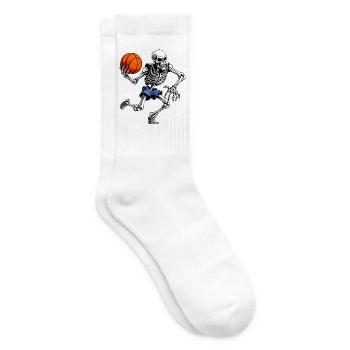 Skelette Basketballer / Basketball Skelett - Tennissocken - Weiß - Rechts
