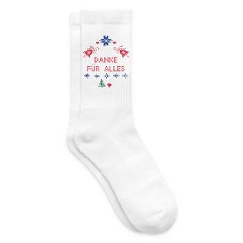 Danke für Alles - Tennissocken - Weiß - Rechts