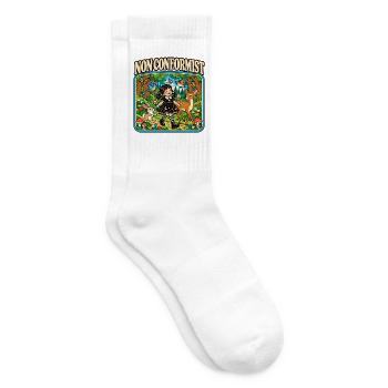 Nonkonformistische Wald-Lolita - Tennissocken - Weiß - Rechts