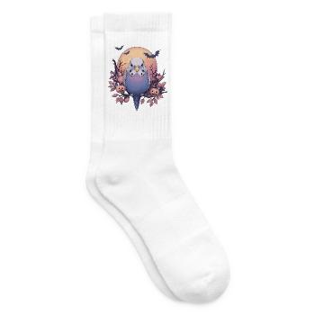 Wellensittich Halloween - Tennissocken - Weiß - Rechts