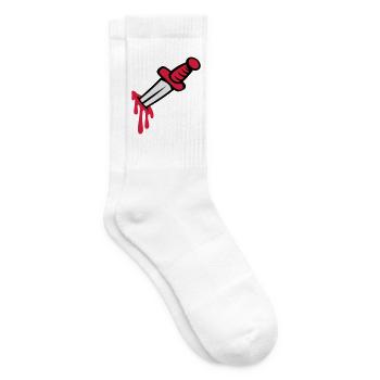 Messer in der Sie zurück - Tennissocken - Weiß - Rechts