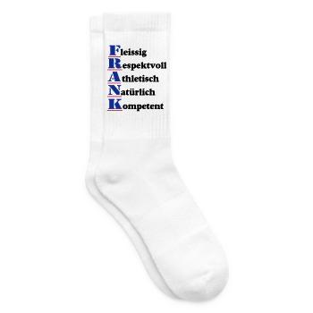 Frank , Vorname,Namensschild,Name,Fun Shirt (25) - Tennissocken - Weiß - Rechts