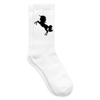 Licorne (01) - Chaussettes de tennis - blanc - Droite
