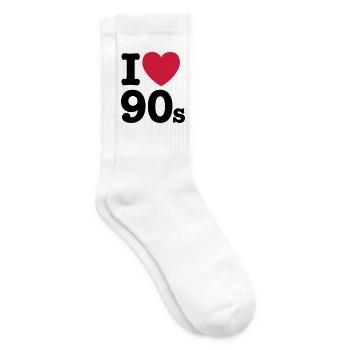 I love the 90s - Tennissocken - Weiß - Rechts
