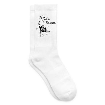 In Love with the Ocean - Chaussettes de tennis - blanc - Droite