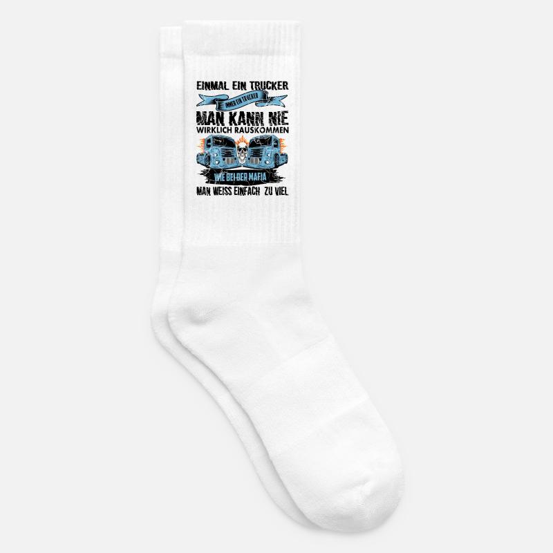 Trucker, LKW Fahrer - Tennissocken - Weiß