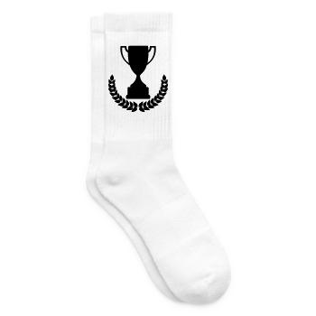 Pokal Sportbecher Lorbeerkranz - Tennissocken - Weiß - Rechts