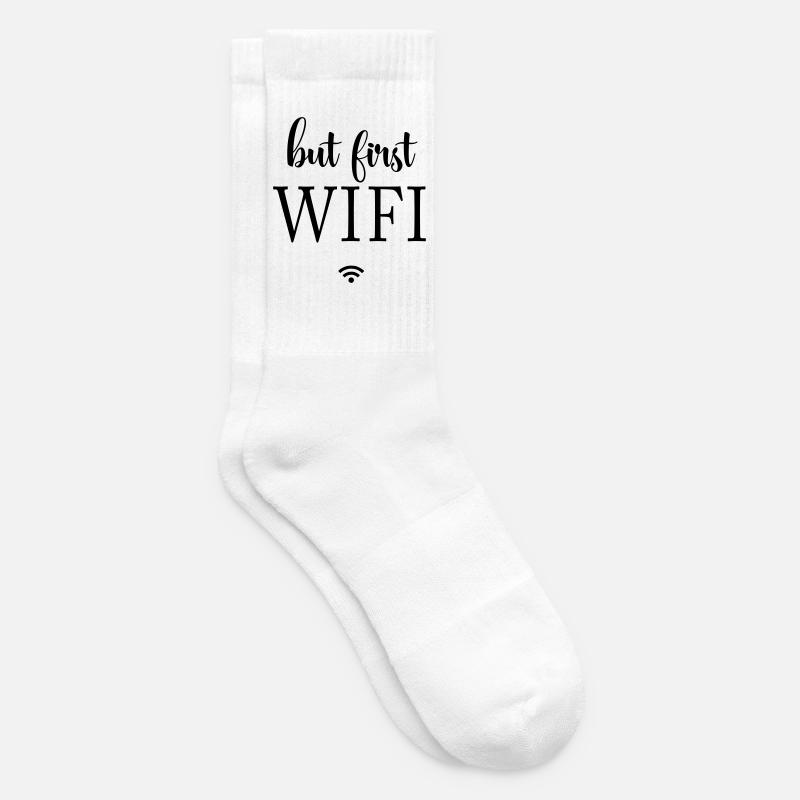 Black Surfaces Minimal Design - Tennis socks - white