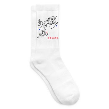 the best Mom, Muttertag - Tennissocken - Weiß - Rechts