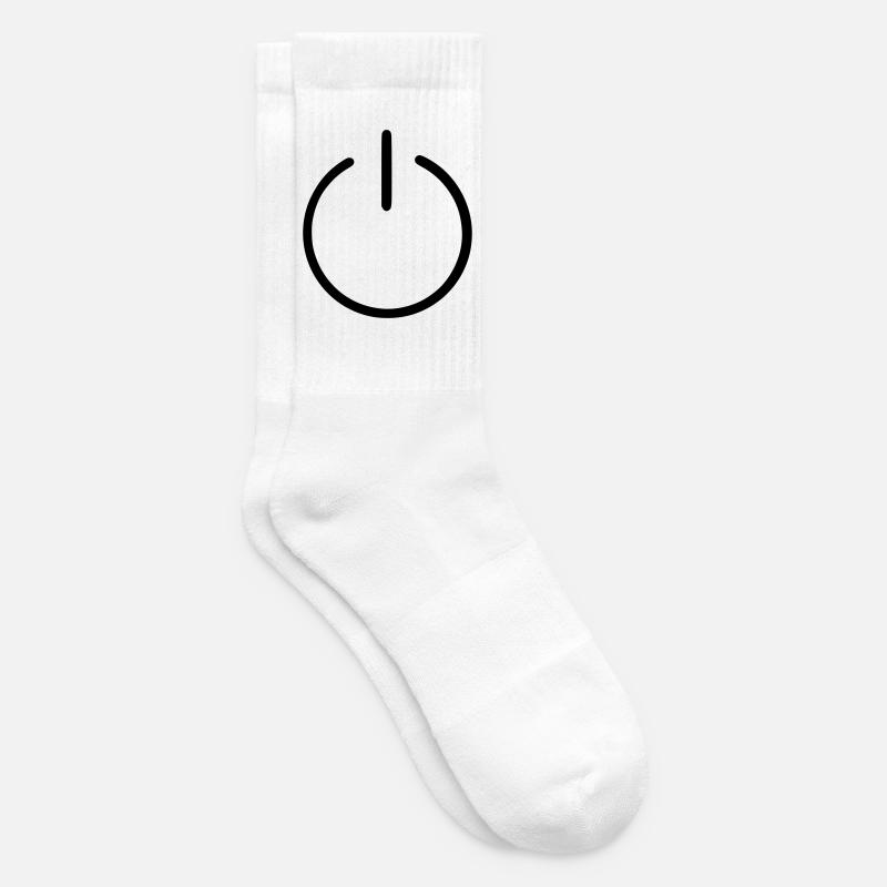 Un bouton Us Off - Chaussettes de tennis - blanc