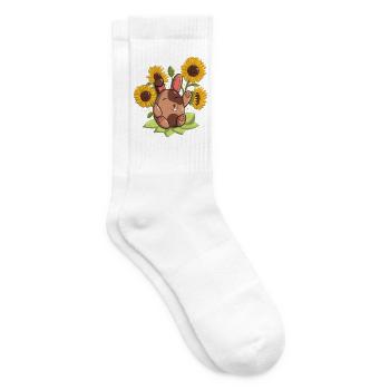 Lapin et tournesol - Chaussettes de tennis - blanc - Droite
