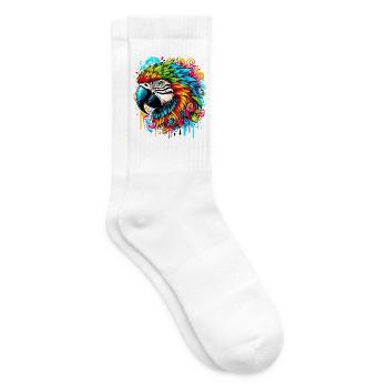 Parrot - Tennis socks - white - Right
