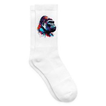 Gorille - Chaussettes de tennis - blanc - Droite