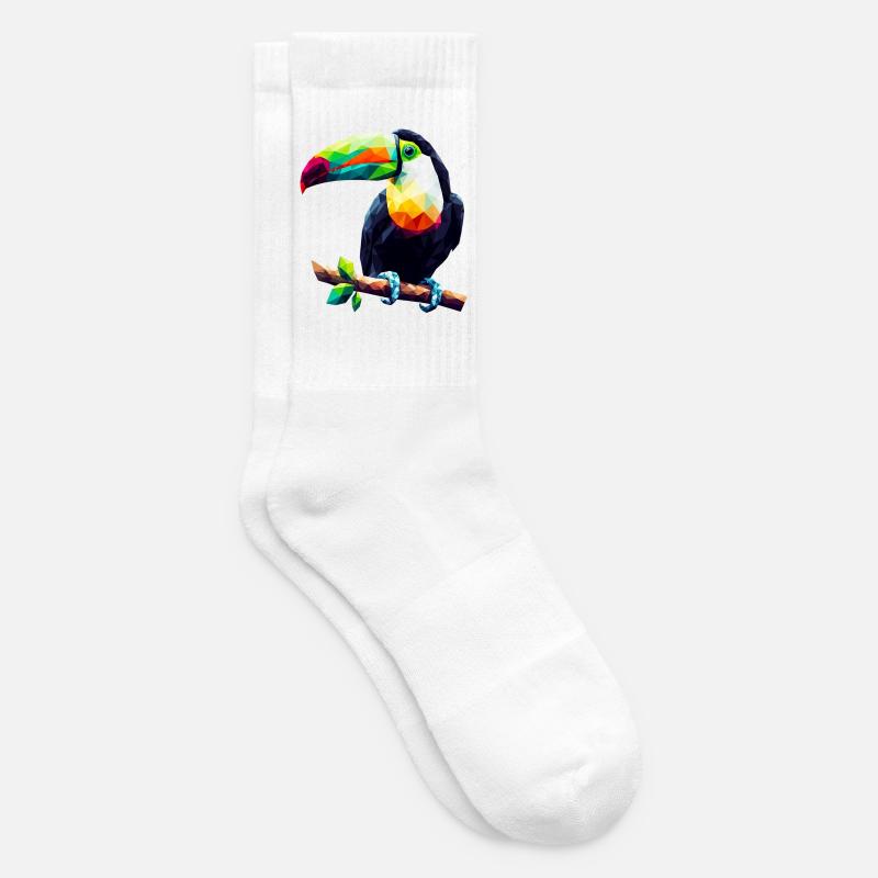 Polygonaler Tukan - Tennissocken - Weiß
