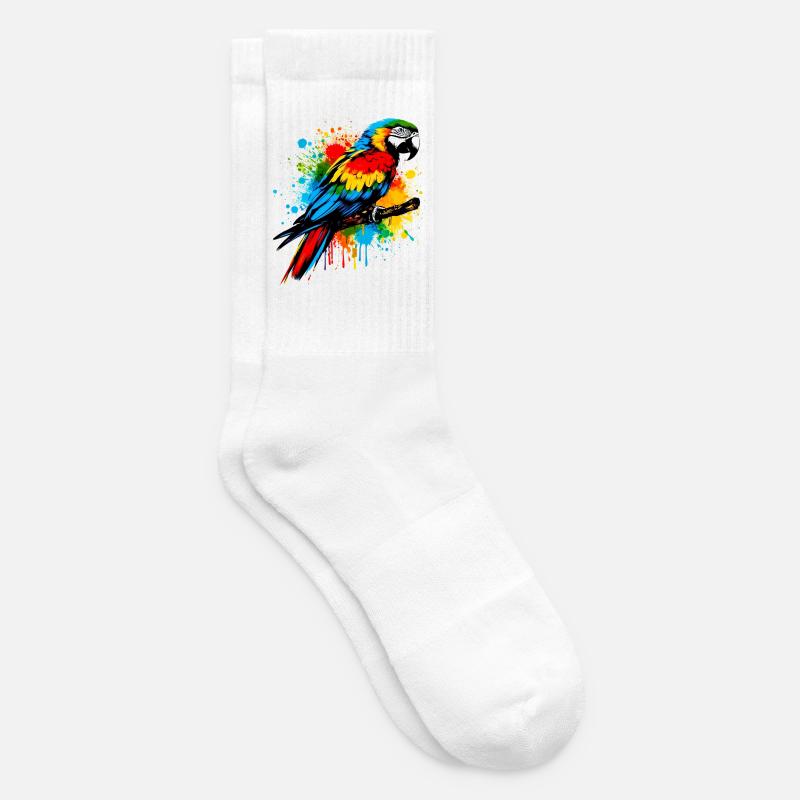 Papagei - Tennissocken - Weiß