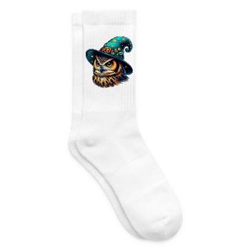Zauberer Eule - Tennissocken - Weiß - Rechts
