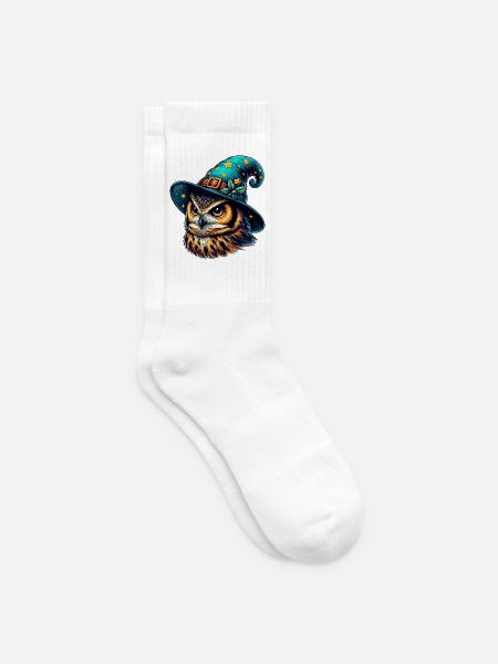 Zauberer Eule - Tennissocken - Weiß