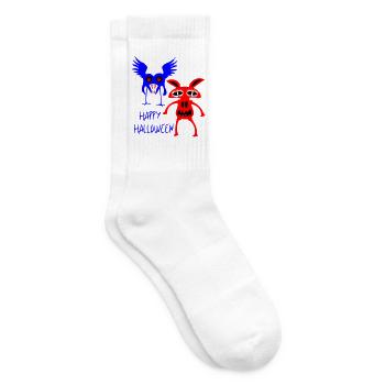 Joyeux monstre d’Halloween - Chaussettes de tennis - blanc - Droite
