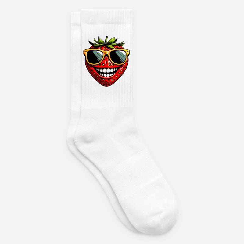 Erdbeeren Erdbeeren - Tennissocken - Weiß