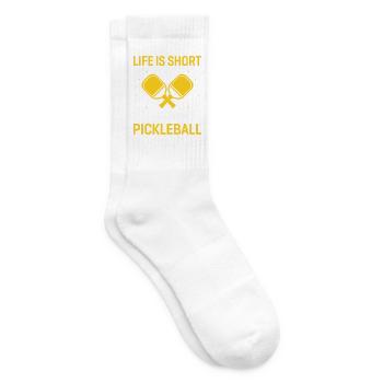 La vie est courte, jouez au pickleball - Chaussettes de tennis - blanc - Droite