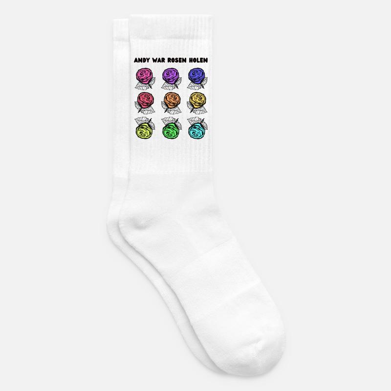Andy war Rosen holen - Tennissocken - Weiß
