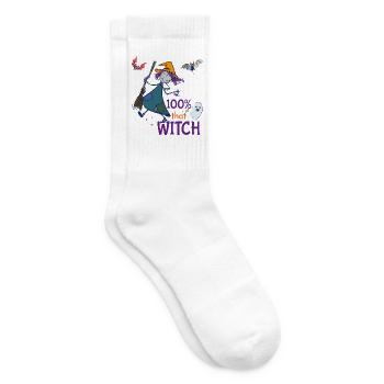 Halloween Witch - Tennis socks - white - Right