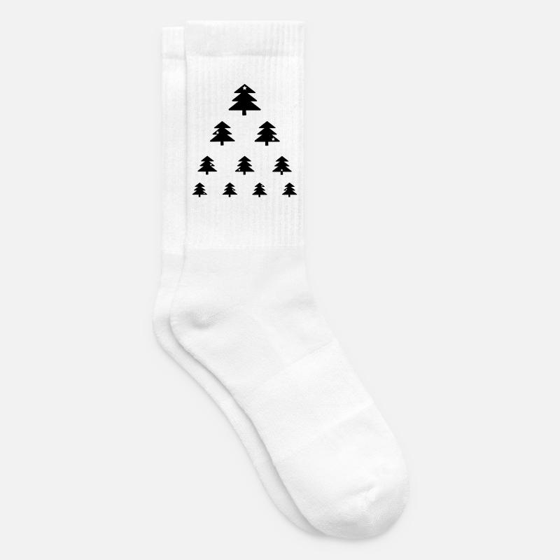 Weihnachtsbaum Sehtest - Tennissocken - Weiß