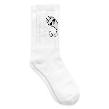 Rage Bait Lama Alpaka Sonnenbrille Mittelfinger - Tennissocken - Weiß - Rechts