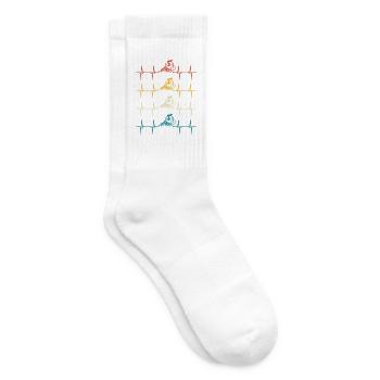 Mountainbike Heartbeat Retro Mountainbike - Tennissocken - Weiß - Rechts