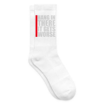 Tiens bon, ça empire. Drôle de plaisir. Dire - Chaussettes de tennis - blanc - Droite