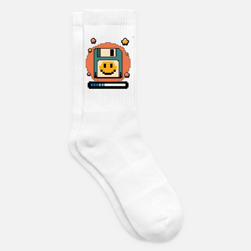 Floppy Disk Retro Internet - Tennis socks - white