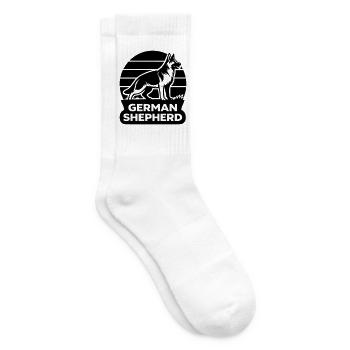 Silhouette du berger allemand - Chaussettes de tennis - blanc - Droite